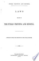 Laws Relating to the Public Printing and Binding