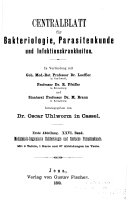 Zentralblatt für bakteriologie und parasitenkunde