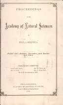 Read Pdf Proceedings of The Academy of Natural Sciences (Part III -- Oct., Nov., Dec., 1874)