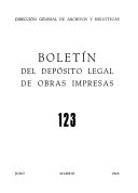 Bolet N Del Deposito Legal De Obras Impresas