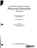 Instructor S Manual With Test Bank To Accompany Personal Nutrition Second Edition