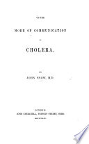 On The Mode Of Communication Of Cholera