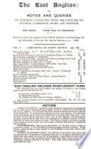 The East Anglian, Or, Notes and Queries on Subjects Connected with the Counties of Suffolk, Cambridge, Essex and Norfolk