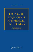 Corporate Acquisitions and Mergers in Indonesia Book