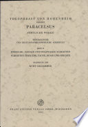 Theophrast Von Hohenheim, Genannt Paracelsus