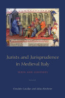 Read Pdf Jurists and Jurisprudence in Medieval Italy