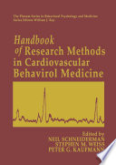 Handbook Of Research Methods In Cardiovascular Behavioral Medicine