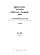Kürschners deutscher Gelehrten-Kalender