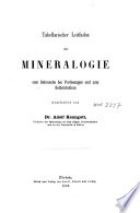 Tabellarischer Leitfaden der Mineralogie