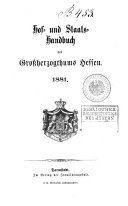 Hof- und Staats-handbuch des Grossherzogtums Hessen