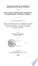 Bibliographie voor staats-, regts- en administratieve wetenschappen, staathuishoudkunde, statistiek en armwezen