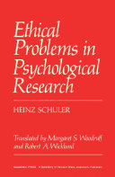 Read Pdf Ethical Problems in Psychological Research