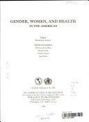Gender Women And Health In The Americas