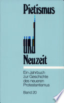 Pietismus und Neuzeit XX/1994.