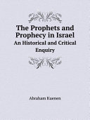 Read Pdf The Prophets and Prophecy in Israel