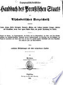 Topographisch-statistisches Handbuch des Preußischen Staats
