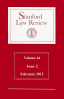 Read Pdf Stanford Law Review: Volume 64, Issue 2 - February 2012