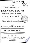 THE PHILOSOPHICAL TRANSACTIONS  From the Year 1720  to the Year 1732 