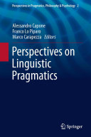 Read Pdf Perspectives on Linguistic Pragmatics
