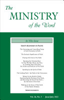 The Ministry of the Word, Vol. 26, No. 05: God's Economy in Faith