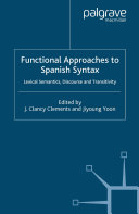 Read Pdf Functional Approaches to Spanish Syntax
