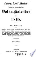 “Ludwig Adolf Staufe's” Illustrirter Siebenbürgischer Volks-Kalender