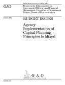 Read Pdf Budget issues agency implementation of capital planning principles is mixed.