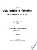 Amtliche Sammlung der ältern eidgenössischen Abschiede: Abth. 2. Von 1556 bis 1586