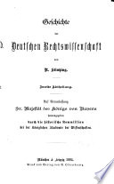 Geschichte der deutschen Rechtswissenschaft: Abt. Zweite Hälfte des 17. Jahrhunderts