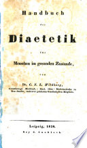 Handbuch der Diaetetik für Menschen im gesunden Zustande