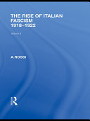 Read Pdf The Rise of Italian Fascism (RLE Responding to Fascism)