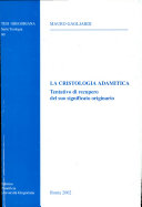 Read Pdf La cristologia adamitica