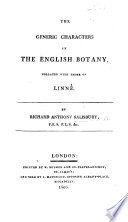 The Generic Characters In The English Botany Collated With Those Of Linn 