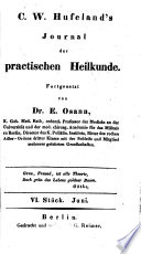C. W. Hufeland's Journal der practischen Heilkunde