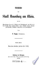 Geschichte der Stadt Neuenburg a. Rh. Aus den Manuscripten (Alexander) Haury's und (Johann) Vetter's ... umgearb. u. hrsg