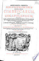 Monumenta inedita rerum Germanicarum præcipue Cimbricarum et Megapolensium