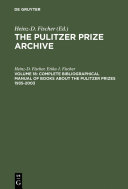 Read Pdf Complete Bibliographical Manual of Books about the Pulitzer Prizes 1935–2003