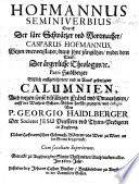Hofmannus Seminiverbius Das ist Der läre Schwätzer und Wortmacher, Casparus Hofmannus