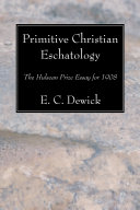 Read Pdf Primitive Christian Eschatology