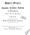 Amtsblatt der Preussischen Regierung zu Königsberg