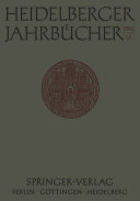 Read Pdf Heidelberger Jahrbücher