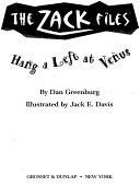 Read Pdf Zack Files 15: Hang a Left at Venus