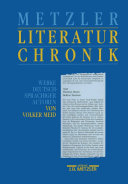 Read Pdf Metzler Literatur Chronik