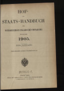 Hof- und Staats-Handbuch der Österreichisch-Ungarischen Monarchie