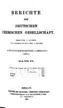 Berichte der Deutschen Chemischen Gesellschaft