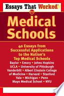 Essays That Worked For Medical Schools