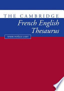 The Cambridge French-English Thesaurus Book Cover