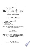 Wie Musik und Gesang während des vorigen Jahrhunderts in nördlichen Böhmen gepflegt worden ist
