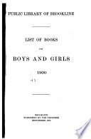 List Of Books For Boys And Girls 1900