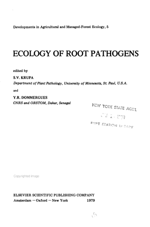 Ecology of root pathogens / edited by S. V. Krupa and Y. R. Dommergues